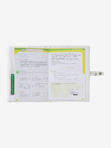 Coffret cadeau naissance 4 pièces : 2 bavoirs + 1 lange + 1 protège-carnet lot rose+multicolore 13 - vertbaudet enfant 