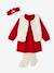 Ensemble de Noël bébé : robe, gilet en fausse fourrure, collants et bandeau assorti rouge 1 - vertbaudet enfant 