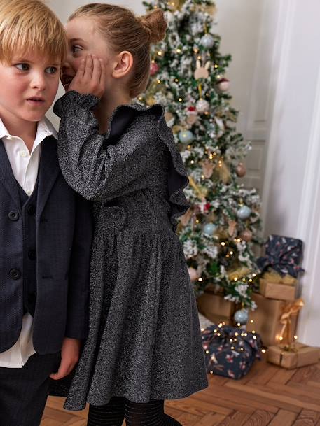 Robe en jersey scintillante anthracite 2 - vertbaudet enfant 
