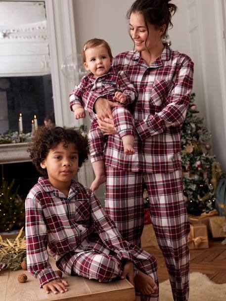 Pyjama Noël bébé à carreaux capsule famille carreaux rouge 2 - vertbaudet enfant 