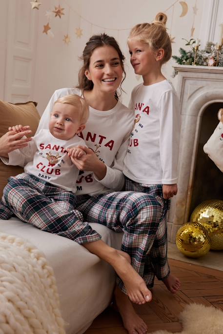 Pyjama Noël 2 pièces bébé ' Santa Club' Capsule famille écru 2 - vertbaudet enfant 