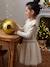 Robe Noël bi-matière jupon en tulle fille écru 1 - vertbaudet enfant 
