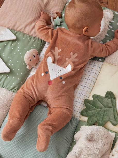 coffret Noël pyjama bébé et bavoir renne noix de pécan 1 - vertbaudet enfant 