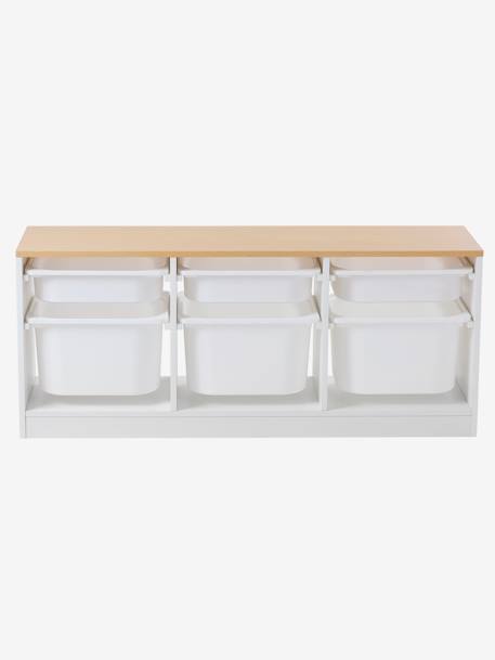 Meuble de rangement horizontal avec bac plastique blanc 4 - vertbaudet enfant 