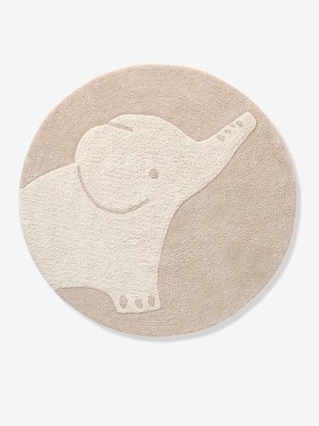 Tapis rond Éléphant écru 4 - vertbaudet enfant 