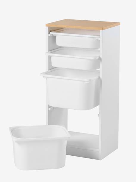 Meuble de rangement vertical avec bacs plastique blanc 3 - vertbaudet enfant 