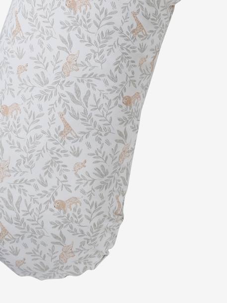 Coussin d'allaitement + housse de protection Bio Collection Babylone+Bleu foncé/étoiles+Cherry+ivoire imprimé végétal+Minisaurus+sable 4 - vertbaudet enfant 