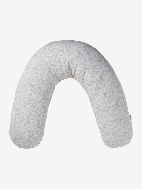 Coussin d'allaitement + housse de protection Bio Collection Babylone+Bleu foncé/étoiles+Cherry+ivoire imprimé végétal+Minisaurus+sable 6 - vertbaudet enfant 