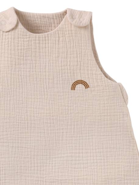 Gigoteuse été sans doublure en gaze de coton Bio*, personnalisable bleu grisé+corail+vanille 15 - vertbaudet enfant 
