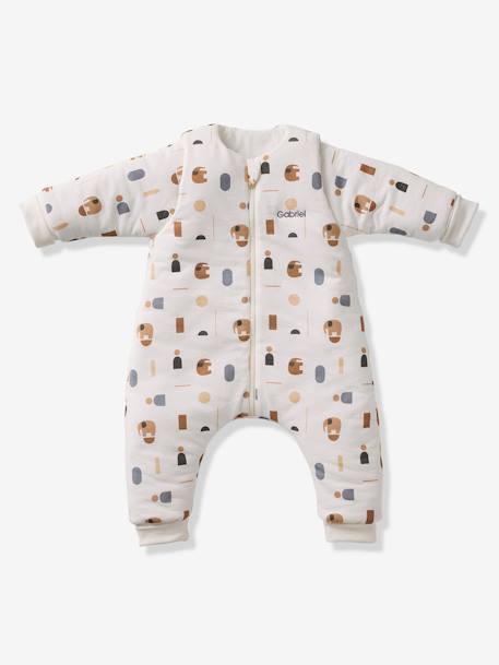 Combinaison PETIT ELEPHANT, manches longues amovibles blanc imprimé 1 - vertbaudet enfant 
