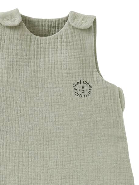 Gigoteuse été sans doublure en gaze de coton Bio*, personnalisable bleu grisé+corail+vert sauge 13 - vertbaudet enfant 