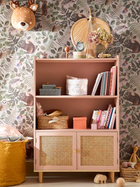 Bibliothèque cannage POÉSIE rose+vert 1 - vertbaudet enfant 