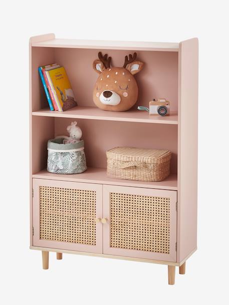 Bibliothèque cannage POÉSIE rose+vert 2 - vertbaudet enfant 