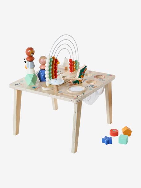 Table d'éveil musicale bois FSC® LES ANIMAUX JOYEUX bois 8 - vertbaudet enfant 