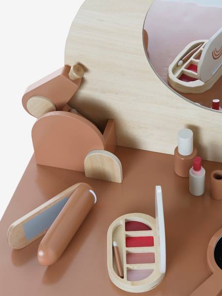 Coiffeuse + tabouret avec accessoires en bois FSC® caramel 7 - vertbaudet enfant 