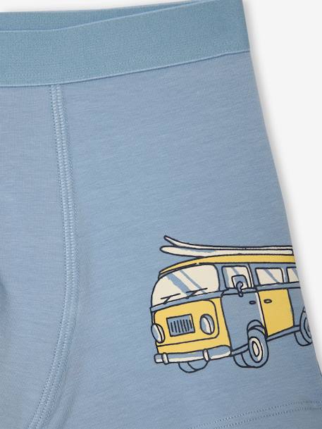 Lot de 5 boxers stretch garçon bleu ciel 8 - vertbaudet enfant 