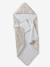 Cape de bain gaze de coton personnalisable + gant de toilette BABYLON beige imprimé 6 - vertbaudet enfant 