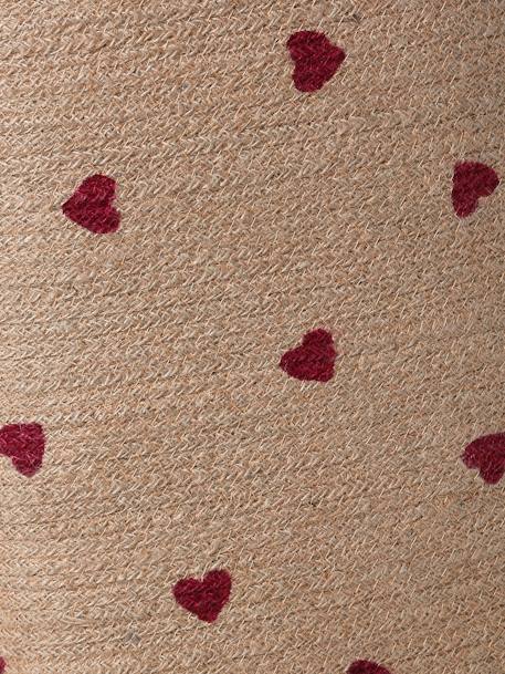 Panier de rangement XL coeur en jute CHERRY beige 3 - vertbaudet enfant 