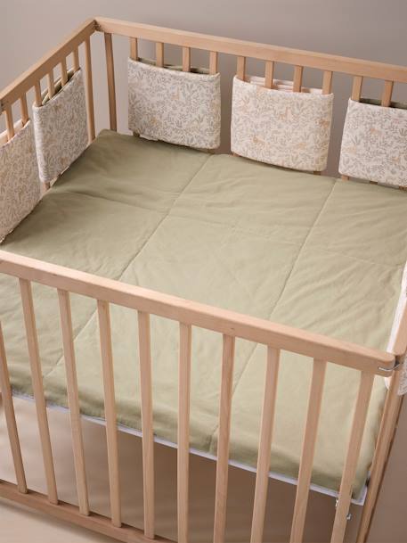 Tour de lit / tour de parc pare-chocs réversibles BABYLON beige imprimé 2 - vertbaudet enfant 