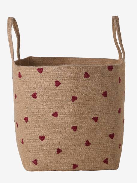 Panier de rangement XL coeur en jute CHERRY beige 2 - vertbaudet enfant 