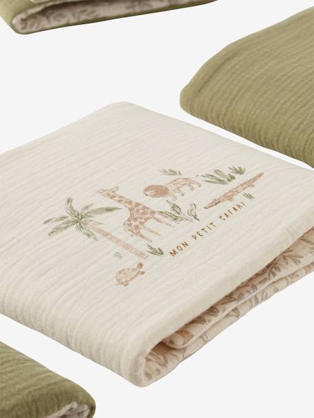 Tour de lit / tour de parc pare-chocs réversibles BABYLON beige imprimé 5 - vertbaudet enfant 