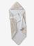 Cape de bain gaze de coton personnalisable + gant de toilette BABYLON beige imprimé 4 - vertbaudet enfant 