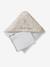 Cape de bain gaze de coton personnalisable + gant de toilette BABYLON beige imprimé 3 - vertbaudet enfant 