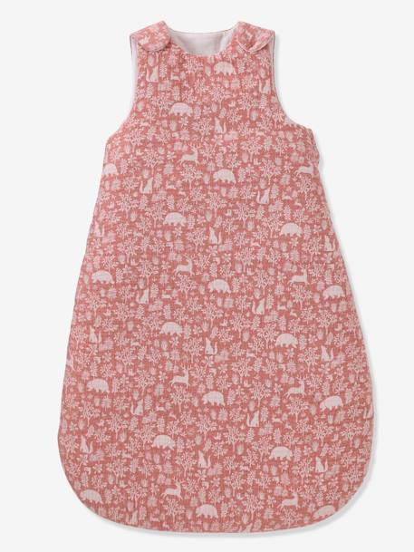 Gigoteuse en gaze de coton personnalisable DANS LES BOIS vert sauge+vieux rose 10 - vertbaudet enfant 