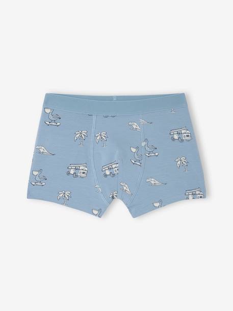 Lot de 5 boxers stretch garçon bleu ciel 5 - vertbaudet enfant 