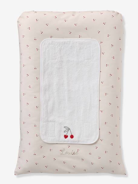 Matelas à langer personnalisable CHERRY beige imprimé 1 - vertbaudet enfant 