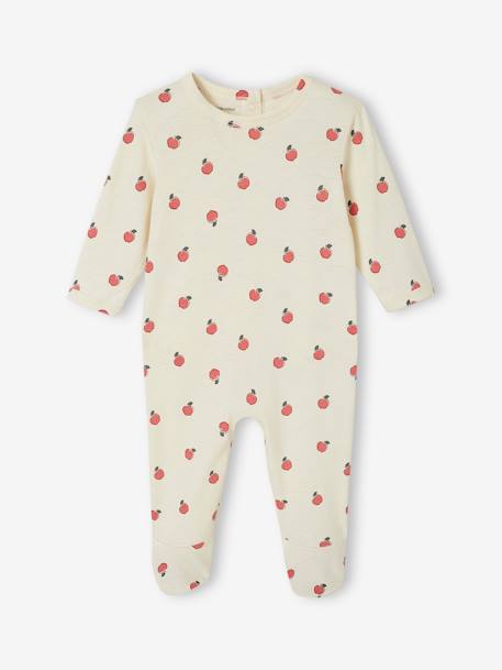 Lot de 2 pyjamas bébé fille pommes vert sauge 2 - vertbaudet enfant 