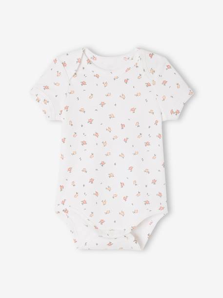 Lot de 5 bodies manches courtes bébé lot blanc 6 - vertbaudet enfant 