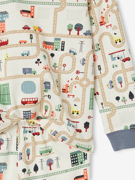 Pyjama garçon imprimé circuit de voitures écru 6 - vertbaudet enfant 