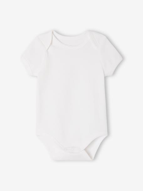 Lot de 5 bodies manches courtes bébé lot blanc 4 - vertbaudet enfant 