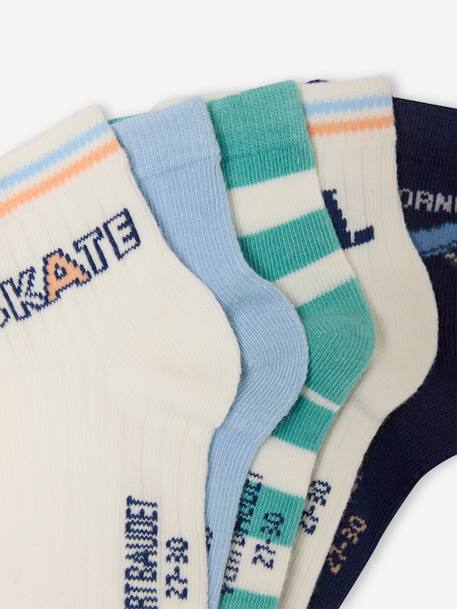 Lot de 5 paires de chaussettes 'US skate' garçon Assorties 2 - vertbaudet enfant 
