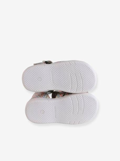 Sandales premiers pas bébé beige irisé+blanc imprimé+or 10 - vertbaudet enfant 