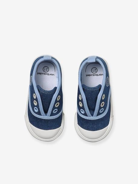 Baskets en toile bébé bleu chambray+bleu jean 6 - vertbaudet enfant 