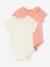 Lot de 2 bodies bébé naissance col fantaisie manches courtes corail+vert sauge 1 - vertbaudet enfant 