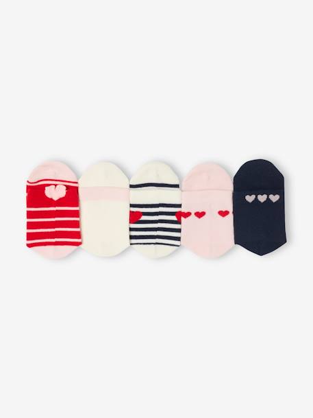 Lot de 5 paires de mi-chaussettes coeurs fille Assorties 2 - vertbaudet enfant 