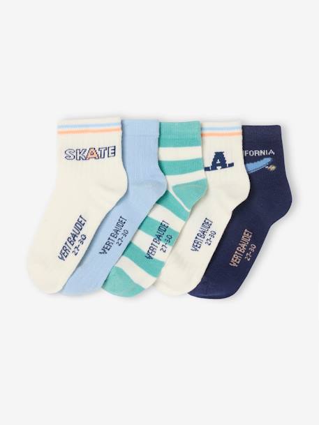 Lot de 5 paires de chaussettes 'US skate' garçon Assorties 1 - vertbaudet enfant 