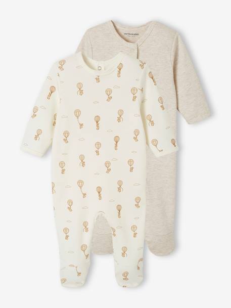 Lot de 2 dors-bien montgolfière beige chiné 1 - vertbaudet enfant 