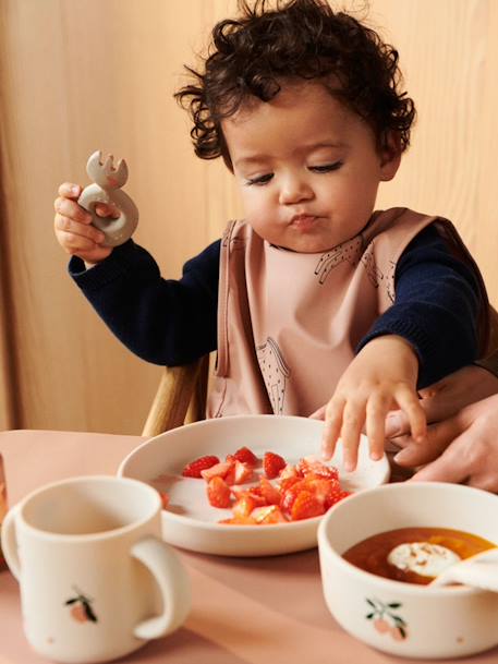 Coffret repas Vivi - bleu foncé+écru+jaune+rose+rose pâle+vert d'eau 4 - vertbaudet enfant 