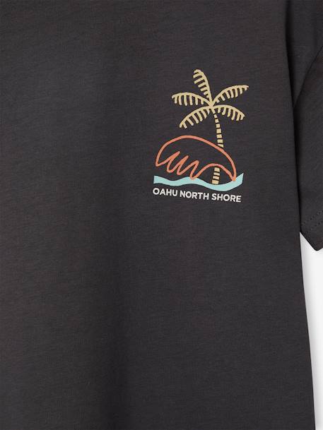 T-shirt garçon motifs devant et dos anthracite+blanc+bleu ciel+bleu océan 2 - vertbaudet enfant 