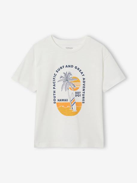 T-shirt motifs graphiques garçon écru 2 - vertbaudet enfant 