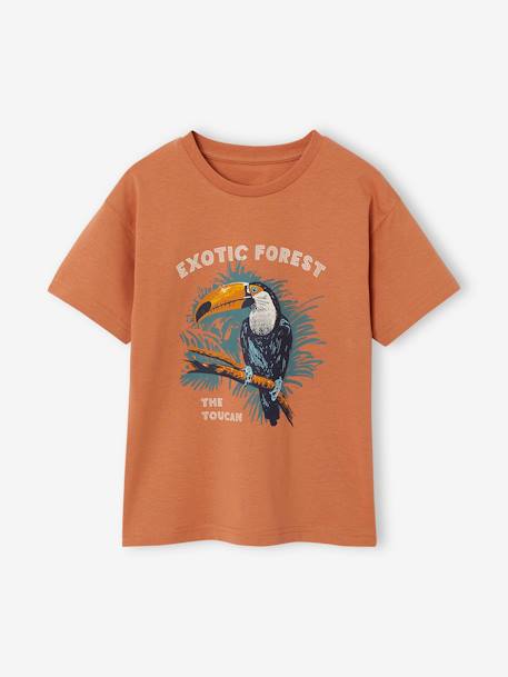 T-shirt garçon motif animalier bleu ardoise+orange 5 - vertbaudet enfant 