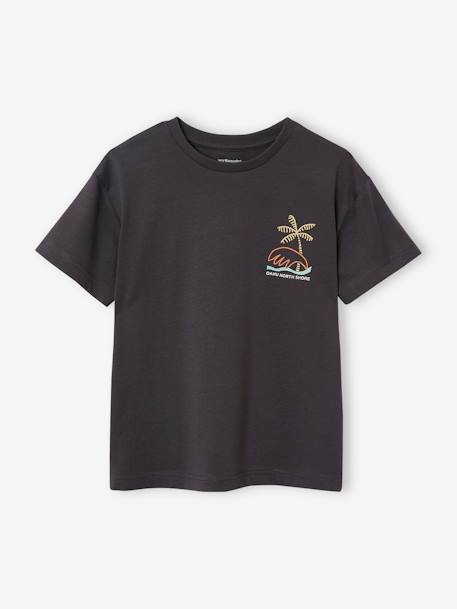 T-shirt garçon motifs devant et dos anthracite+blanc+bleu ciel+bleu océan 4 - vertbaudet enfant 