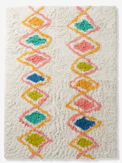 Linge de maison et décoration-Tapis rectangle XL motif imprimé coloré losanges