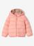 Doudoune fille légère à capuche corail+lilas+marine+prune+rose+vert de gris 1 - vertbaudet enfant 