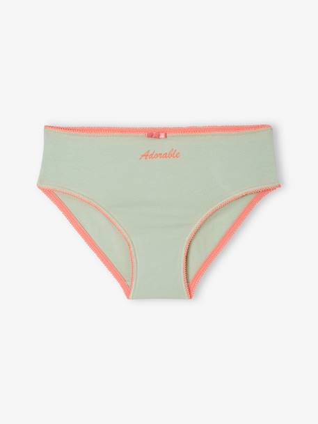 Lot de 5 culottes fantaisie fille turquoise 2 - vertbaudet enfant 