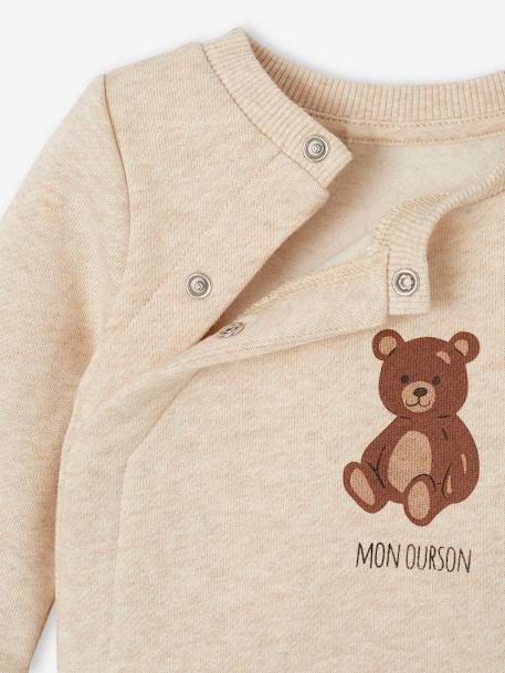 Ensemble naissance ours brassière et pantalon beige chiné 5 - vertbaudet enfant 